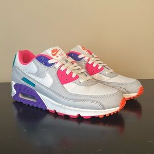 Nike Air Max 90’ White Multi- Women’s - Size 8